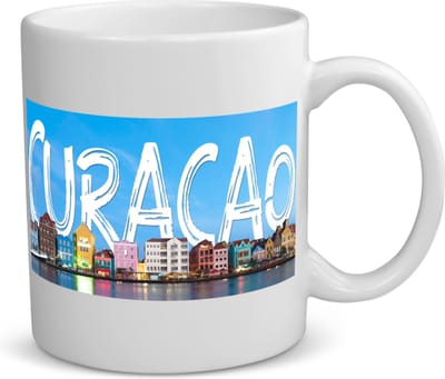 Sleutelhanger wereld - curacao koffiemok - theemok - Wereld - vakantieliefhebber - antillen - handelskade - 350 ML inhoud