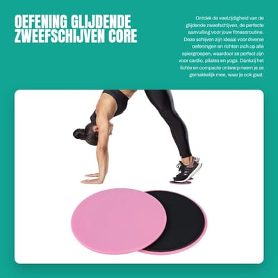 Dailygoods- Glijdende Zweefschijven Lichtgewicht - Oefening/Training - Kernversterking - Full Body Workout - Sliders Gym - Geschikt voor Hout/Tapijt/Tegels