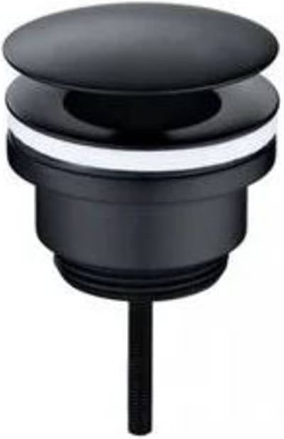 Saqu Solid Line wastafelplug niet afsluitbaar mat zwart