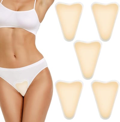 5 Stuks Herbruikbare en Onzichtbare Cameltoe Covers voor Dames - Triangulaire Siliconen Bescherming, Anti-Cameltoe en Comfortabel