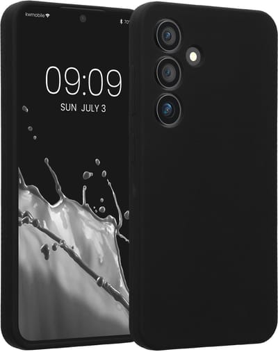 kwmobile telefoonhoesje geschikt voor Samsung Galaxy S24 - TPU backcover met siliconen coating - Smartphone case in zwart