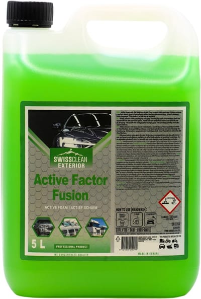 Swiss Clean | Active Factor Fusion | XXL Verpakking | 5 Liter | Professionele autoreiniger | Actieve schoonmaak formule concentraat | Exterior clean | Auto wassen | Reiniger auto | Cleaner | Auto wassen | Autowas | Car cleaning