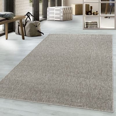 Kortpolig binnenkleed, 4 mm hoog, glanzend gemarmerd effect, beige 80x150 cm