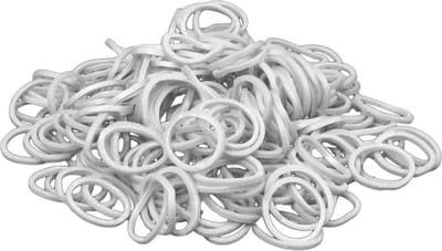 1 kg - Elastiek - wit - diameter 15mm - breedte 1,5mm - in zak - ca 6000 stuks