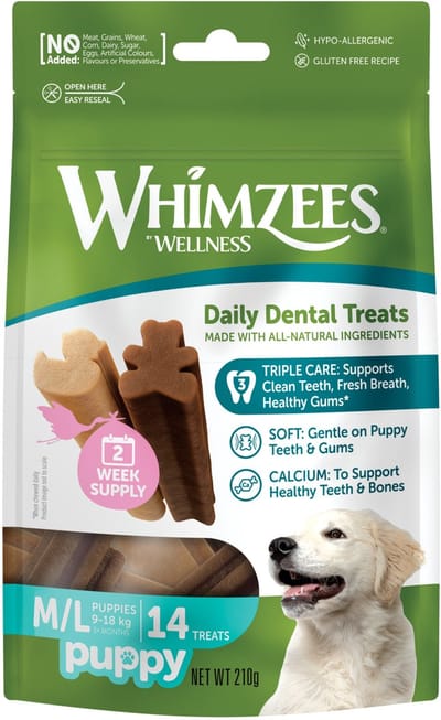 210g Whimzees Wellness Sticks voor puppy's maat M/L (14 stuks) hondensnacks