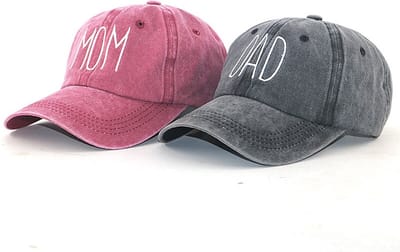 Cap Mom en Dad van 100% gewassen katoen - cap - mom - dad - babyshower - genderreveal - geboorte