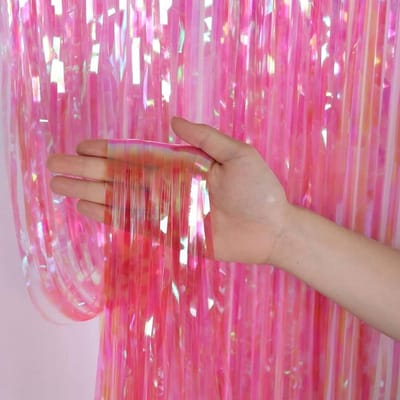 Glittergordijn - Pearl Pink - 100x200cm - Verjaardag versiering - Deurgordijn - Backdrop