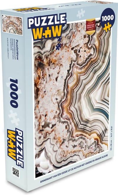 Puzzel Edelsteen - Marmer print - Natuur - Abstract - Legpuzzel - Puzzel 1000 stukjes volwassenen