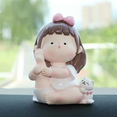Cartoon Schattig Yoga Klein Schattig Meisje Sportmeisje Auto Ornament Verjaardagstaart Bakdecoraties Studentencadeau
