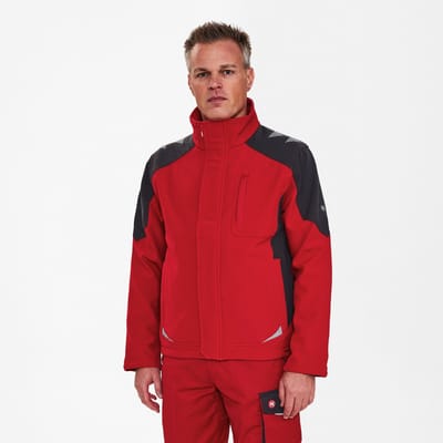 Engel Galaxy softshell jack 8810-229 - Tomato Red / Anthracite Grey - L