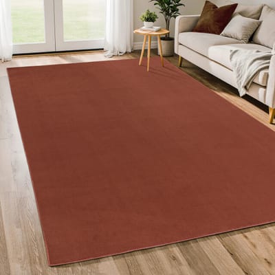 Relax Samba - Wasbaar Effen Vloerkleed - Uni Tapijt - Terra- 80x150 CM