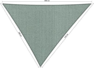 Shadow Comfort® Ongelijkzijdige Schaduwdoek - UV Bestendig - Zonnedoek - 500 x 550 x 600 CM - Country Blue