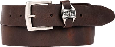 Petrol Industries Riem Heren - Broekriem - Verstelbaar - Leer - Bruin - 105 cm - XXL
