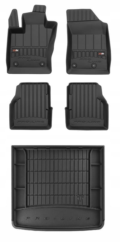 Frogum ProLine Voordeelset - Premium Automatenset + Kofferbakmat - Geschikt voor Alfa Romeo Tonale (vanaf 2022) - Hoge laadvloer - TPE Rubber - Zwart