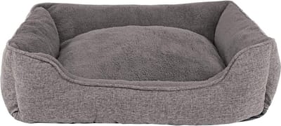 Hondenbed gemêleerd hondenkussen hondenmand hoes afneembaar, (S) 75x60 cm grijs
