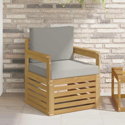 vidaXL - 2 - Stuk - Buiten - bank - set - Polyester - Wit - en - lichtgrijs