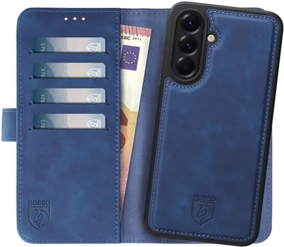 Rosso Element Geschikt voor Samsung Galaxy A56 | Uitneembaar 2-in-1 Hoesje | Luxe Portemonnee | Back Cover en Book Case | Pasjeshouder | Blauw