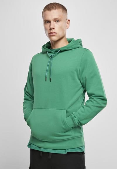 Urban Classics - Basic Terry Hoodie/trui - S - Groen