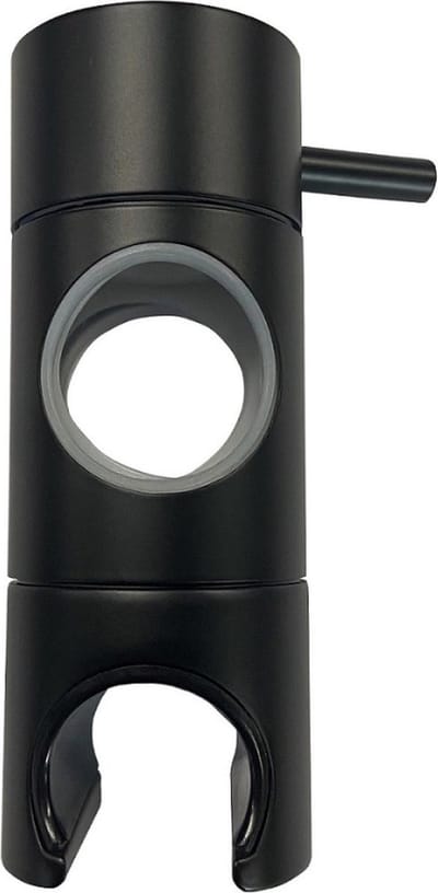 Wiesbaden Caral glijstuk voor thermostatische regendoucheset opbouw mat zwart