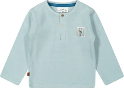 Frogs and Dogs-Shirt in Wafelstof- Lichtblauw - Maat 68