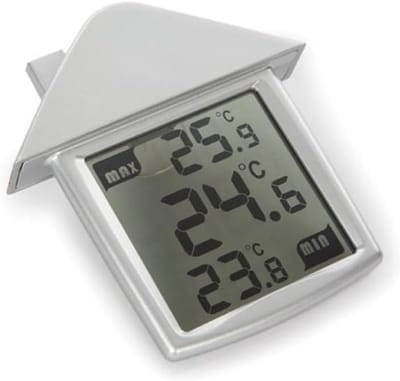 Transparante Buiten en Binnen Digitale Thermometer met Min/Max Geheugen