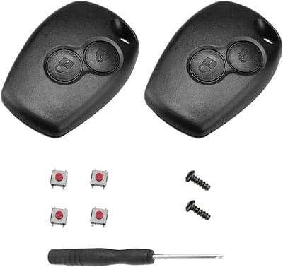 Autosleutelbehuizing 2 Knoppen voor Renault Clio Twingo Kangoo Mégane Laguna Trafic Master en Dacia Duster Sandero Logan