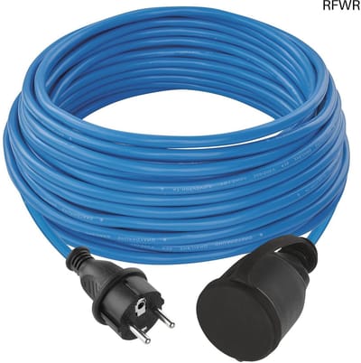 RFWR® Buitenverlengkabel 20 meter - Waterdicht en vorstbestendig, IP44, Geschikt voor Tuin en Bouw