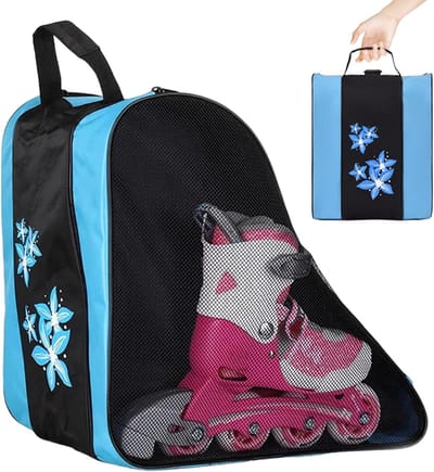 Rolschaatstas - Skate draagtas - Outdoor training - Twee compartimenten - 30 x 22 x 3 cm - Koningsblauw