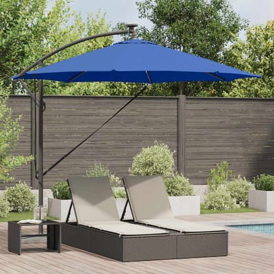 vidaXL - Parasol - 294 - x - 294 - x - 248 - cm - Polyester - en - Aluminium - Azuurblauw