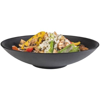 GGM Gastro (6 Stück) Schale - NERO - Melamin - 2,2 Liter - Ø 300mm - Schwarz