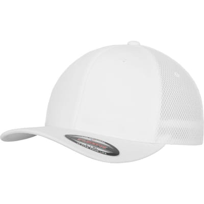 Flexfit Tactel Mesh Baseball Cap (Wit)