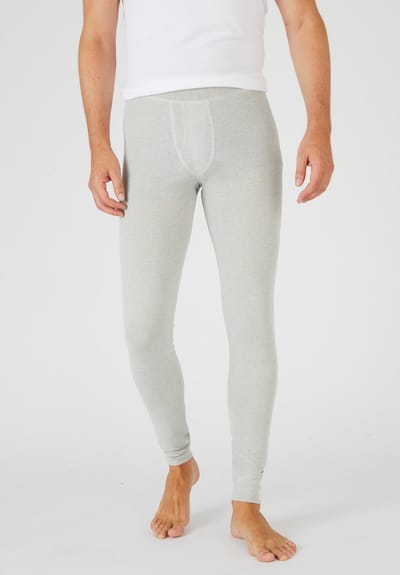 Damart - Lange onderbroek met opening fijn geribd Thermolactyl Sensitive - Heren - Grijs - (78-85) S