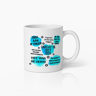 Grappige Nederlandse Quote Mok – Omdat Ik Het Zeg Koffiebeker – Humoristisch Cadeau voor Ouders en Vrienden