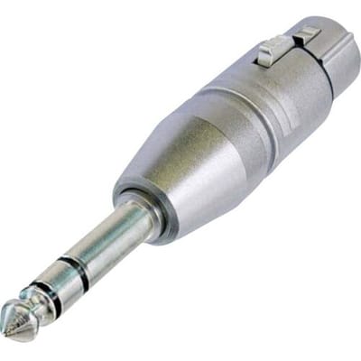 Neutrik NA3FP XLR-adapter XLR-bus - Jackplug male 6,3 mm Stereo Inhoud: 1 stuk(s)
