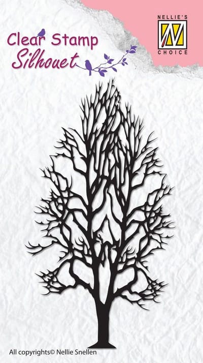 SIL008 Nellie Snellen clearstamp - Stempel - Boom-2 - kale tak