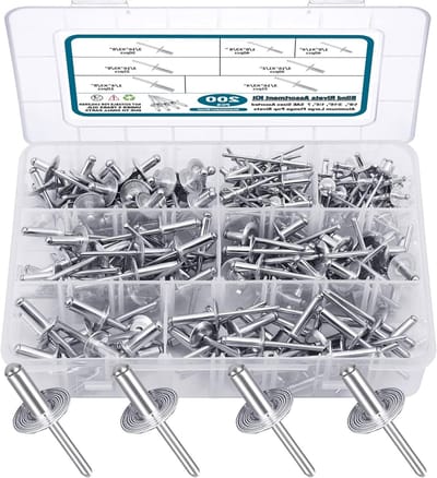 Pop Klinknagels - Blinde Klinknagels - Bevestigen van Materialen - Grote Flens - 200 Stuks - Zilver