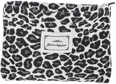 Dailygoods - Make-uptas - Toilettas met grote capaciteit - Zwart luipaard - Organizer voor dames - Compact en stijlvol
