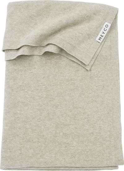 Meyco Baby Knit Basic ledikant deken - sand melange - 100x150cm - 1.0 TOG