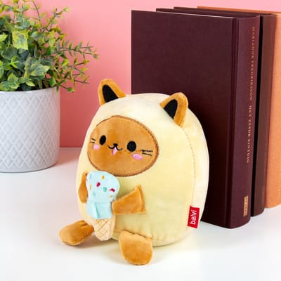 Kawaii Kat Boekensteun - Geel/ijsje van Balvi