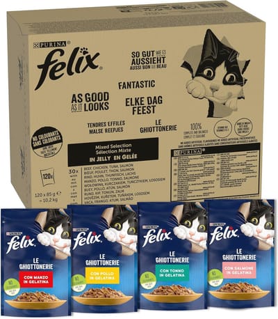 Dagelijkse Feest Maaltijden voor Katten - Zalm, Rund, Kip, Tonijn Natvoer (85g)