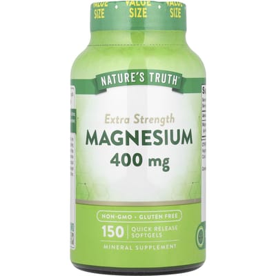 Nature's Truth, Magnesium, Extra Sterkte, 400 mg, 150 Snel Vrijkomende Softgels