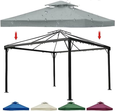 Partytent Dakbedekking - Luifel Afdekhoes - Feestelijke Bijeenkomsten - Waterdicht Oxford Doek - 3 x 3 Meter - Grijs