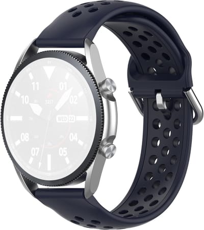Siliconen bandje - geschikt voor Garmin Vivoactive 4 / Venu 2 / Venu 3 / Forerunner 255 / 265 - donkerblauw