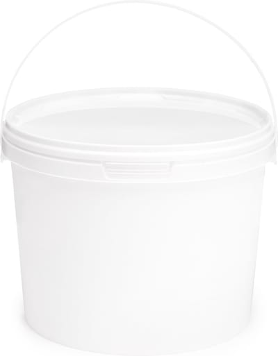 1x Garronda Emmer Met Deksel - 3 L - Verpakkingsemmer - Emmertje - Rond - Wit GD-PL-BIS-Whit