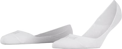 FALKE Step Medium Cut Box met siliconen op de hiel katoen footies dames wit - maat 35-36