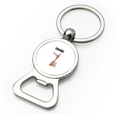Akyol - acroyoga 2 vrouwen met je eigen naam flesopener - Acrobatiek - mensen die acrobatiek/acroyoga beoefenen - acrobaat - acroyoga - mensen die houden van acrobatiek - verjaardag - cadeau - kado - geschenk - gift - 9 bij 3 cm