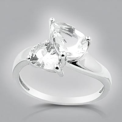 Cavill - Zilveren ring - 925 sterling zilver - Peervormige Danburiet 1,656 ct - Moderne elegante ring - Sieraden met danburiet uit Mexico