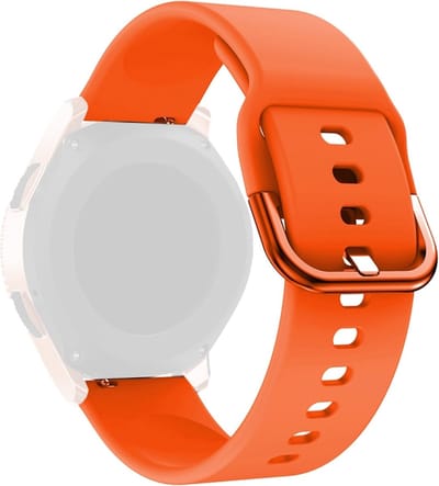 Siliconen bandje - geschikt voor Garmin Venu (2 Plus) / Venu SQ (2) / Vivomove (Style - Sport) / Vivoactive 3 / 5 / 6 / Forerunner 55 / 165 / 245 / 645 / 570 - 42mm - oranje