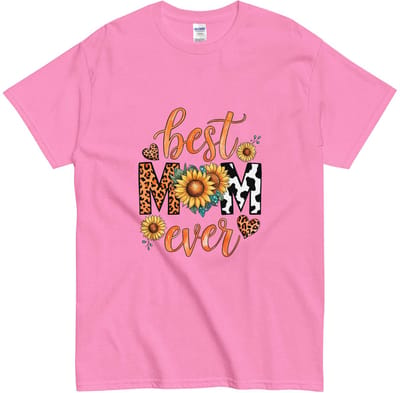 Dames T Shirt Best Mom Ever - Cadeau voor de liefste Moeder - Katoen - Roze - S