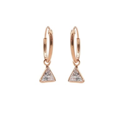 Karma symbols oorbel zirconia triangle Rosé M2202